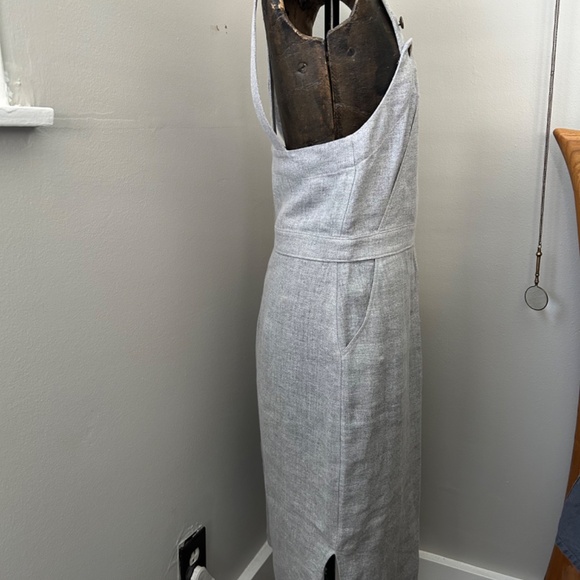 "YSTR" Light Heather Grey Linen/Cotton Blend Jumper - Picture 3 of 7